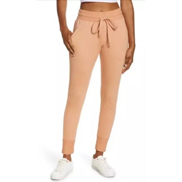 Free People Movement Sunny Skinny Jogger Sweatpants Sunbaked Tan Cotton Blend, M - Picture 2 of 11